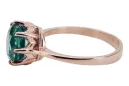 Klasikinis žiedas "Vintage Emerald" originalus 14k rožinio aukso vynas "vrc157r